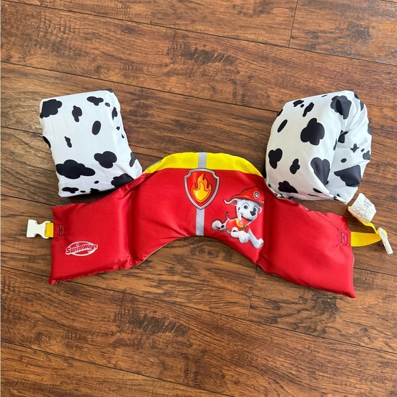 SwimWays Paw Patrol Toddler Swim Vest Life Jacket with Marshall Design - Picture 1 of 7